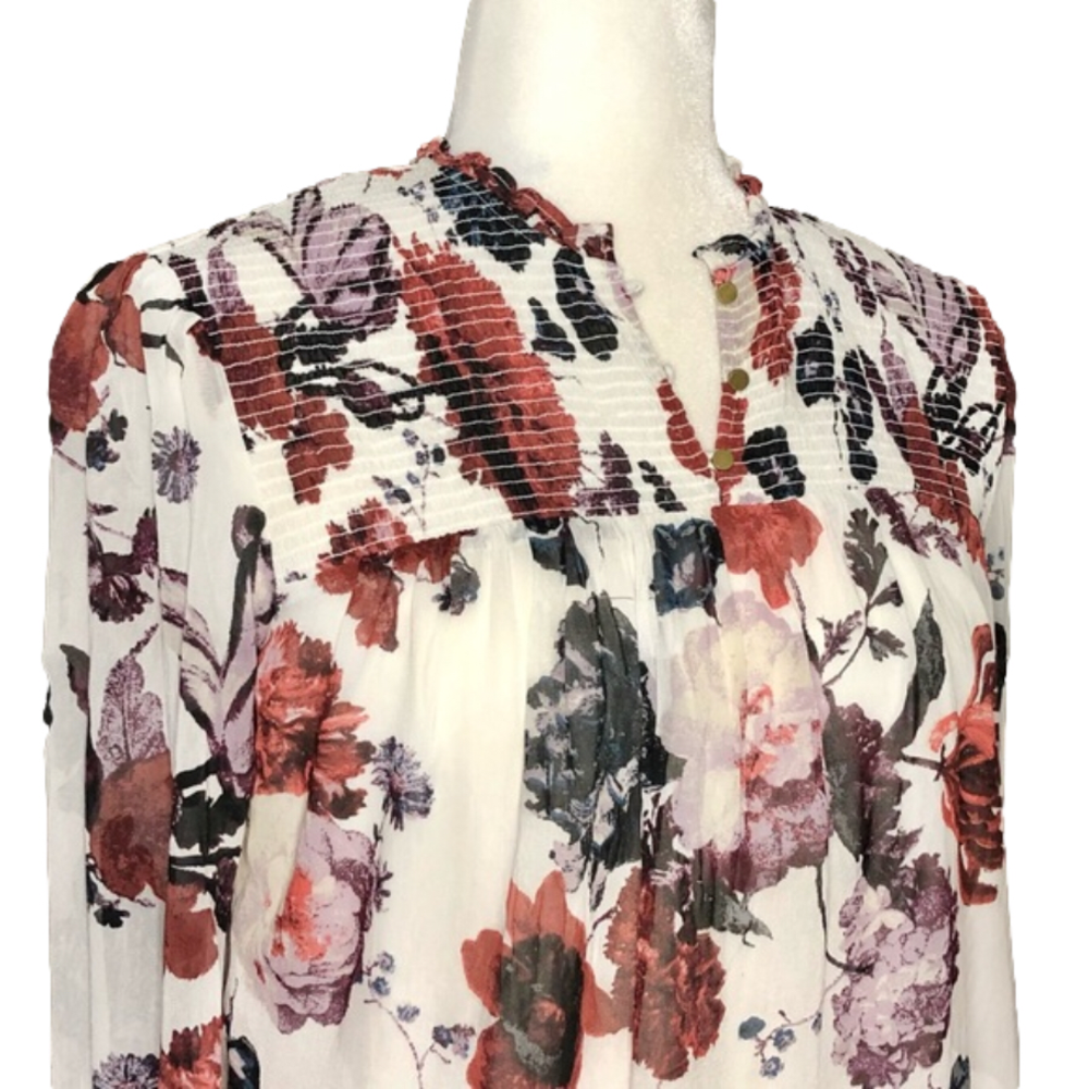 Lucky Brand floral boho blouse